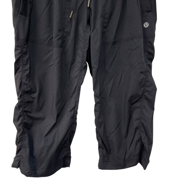 LULULEMON Dance Studio Crop Pants BLACK Capri Drawstring Yoga Women’s Size 6 - Picture 2 of 8